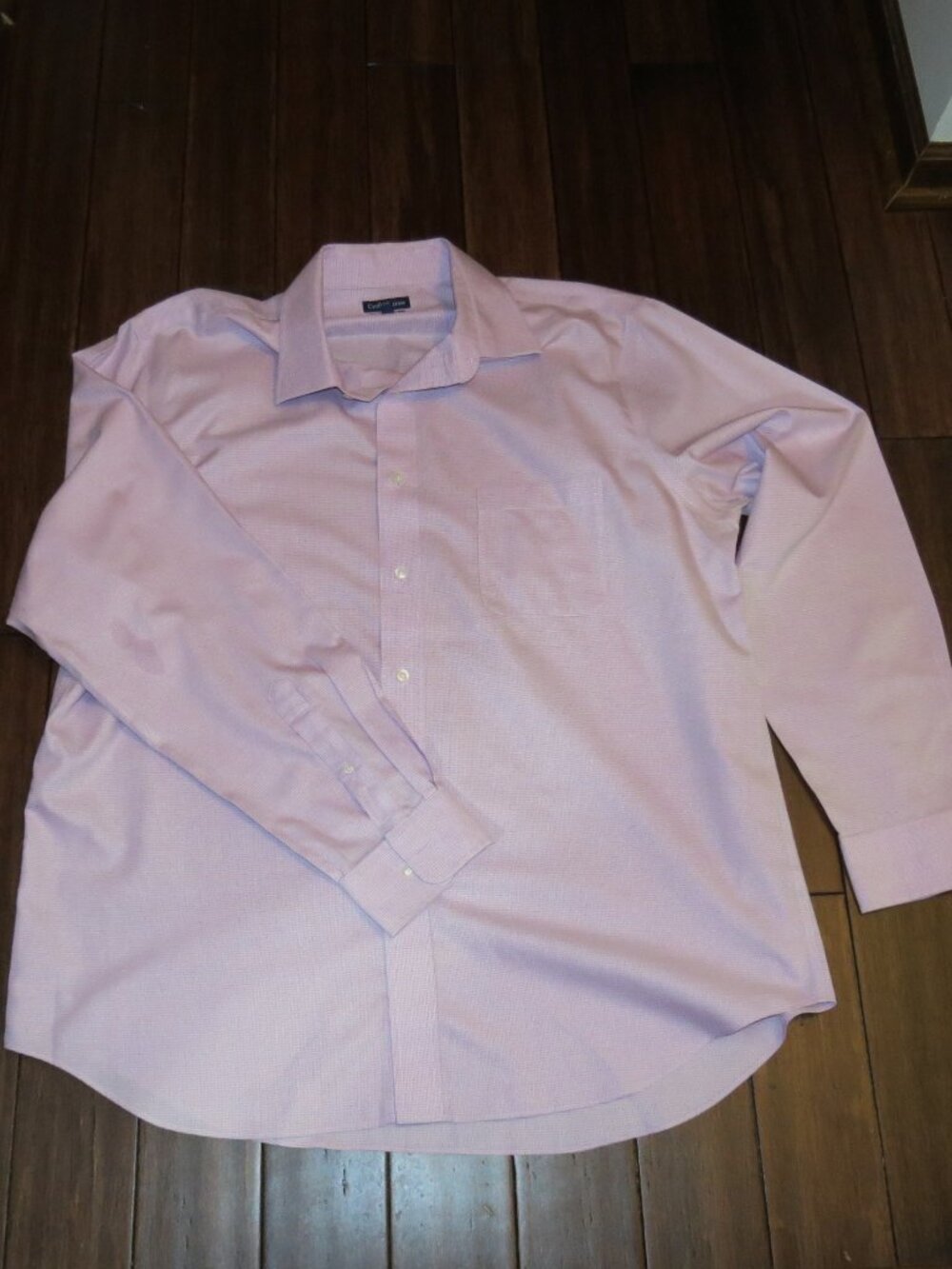 Croft & Barrow Mens 17 1/2 - 36/37 No iron Classic Fit Long Sleeve Shirt Excelle